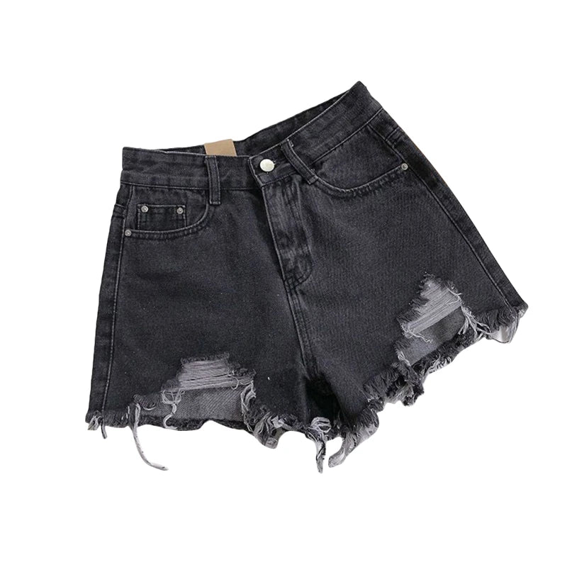 High Waist Wide Leg Denim Shorts – A-Line Summer Jean Shorts for Women