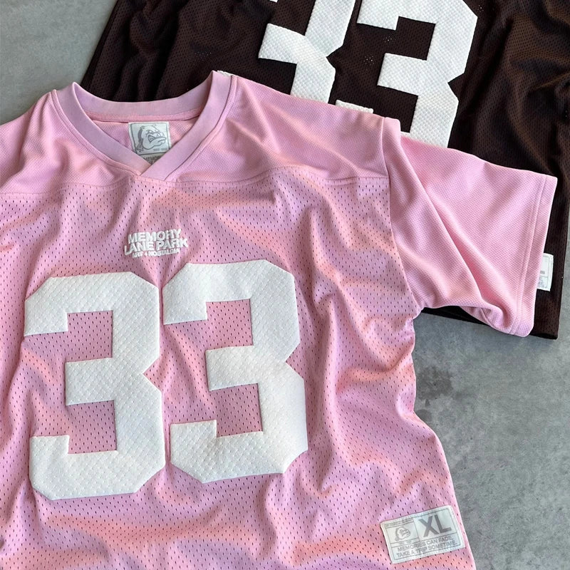 Camiseta Retro Deportiva Y2K – Camiseta de Malla Transpirable de Secado Rápido para Mujer y Hombre