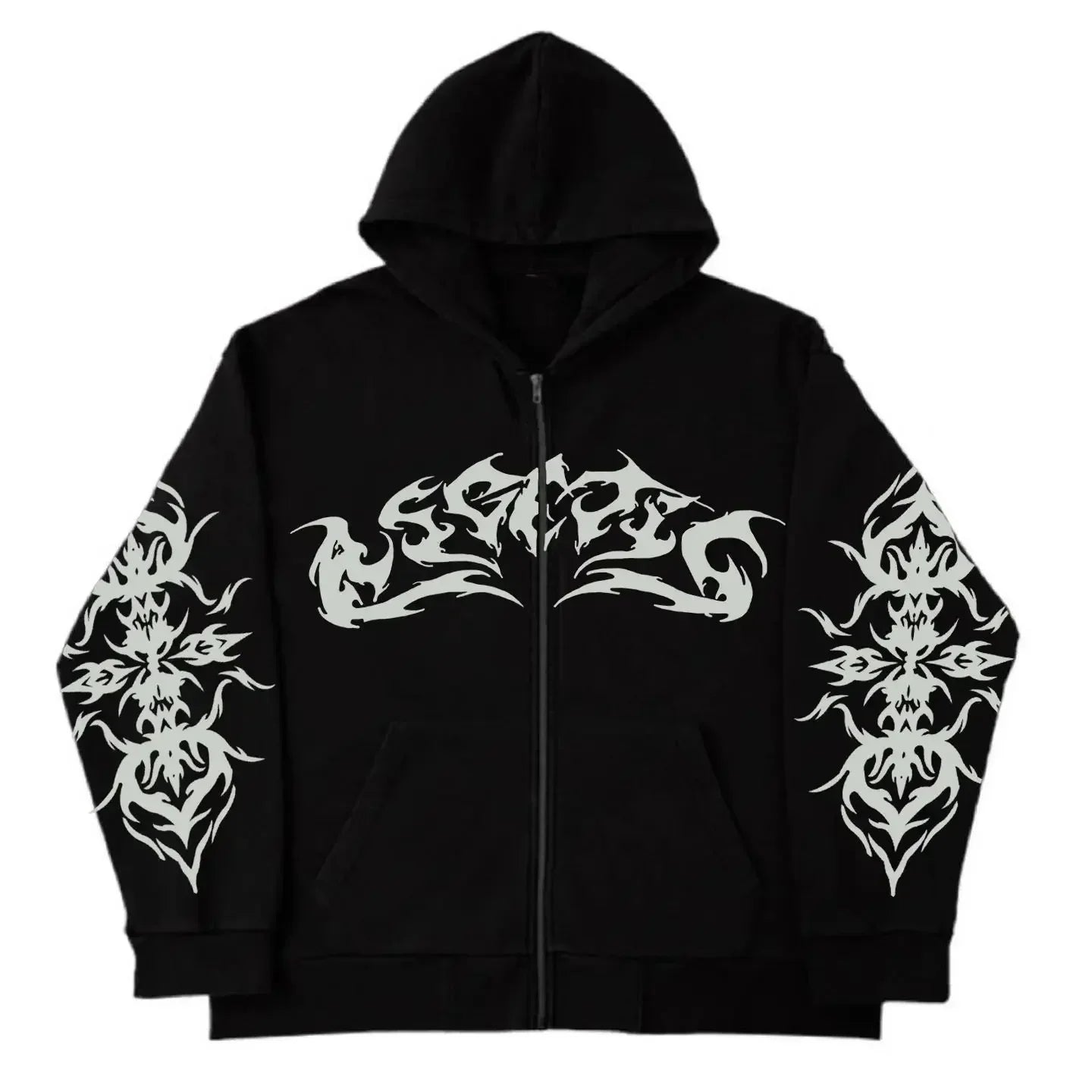 Sudaderas con capucha retro Y2K de otoño para hombres y mujeres con estampados personalizados estilo urbano cárdigan con capucha de manga larga