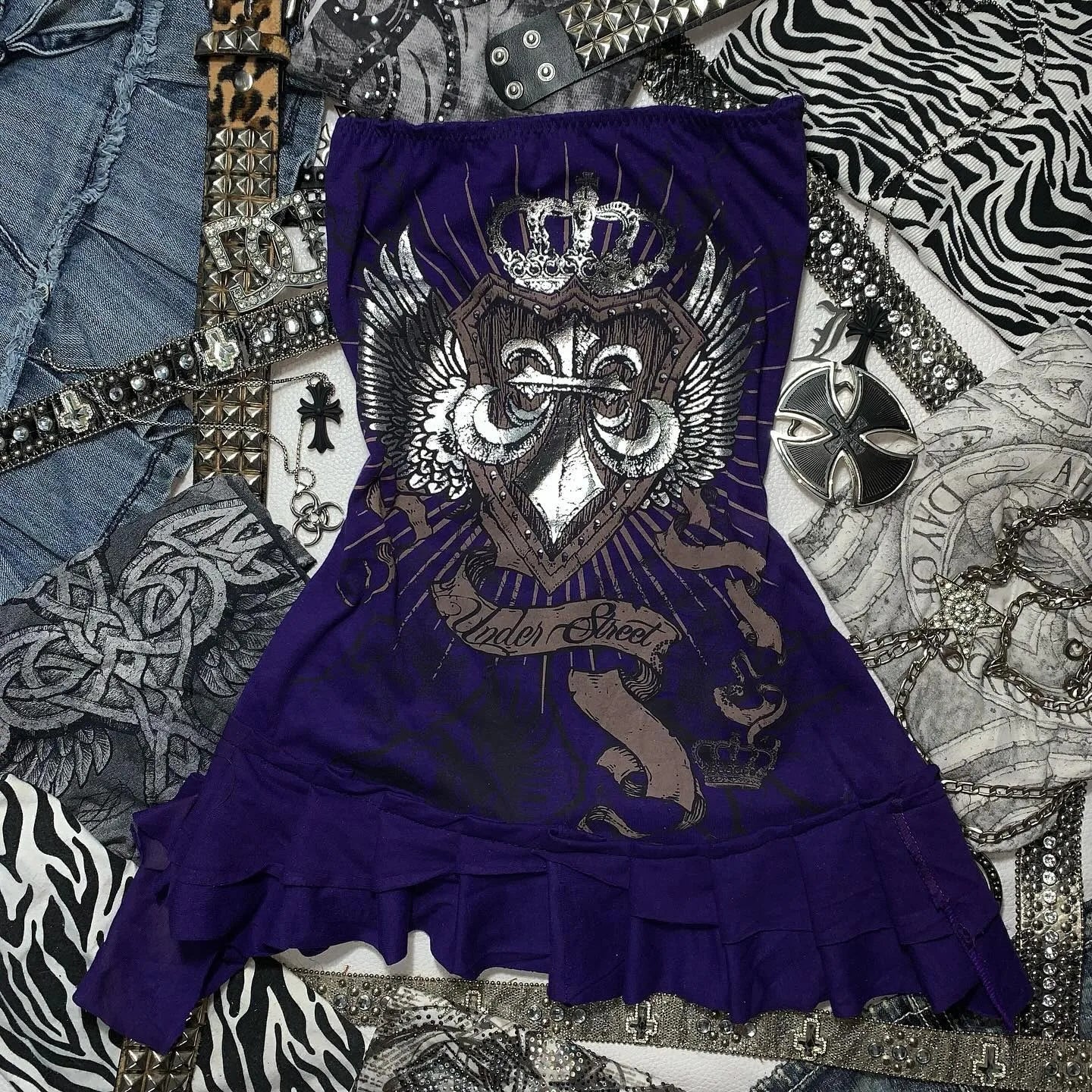 Y2K Gothic Bow Camisole Mini Dress – Slim A-Line Spaghetti Strap Dress for Women