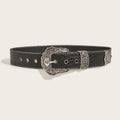 Cinturón vaquero unisex Goth Y2k Cinturones de diseño para mujer Alta calidad Lujo Negro Punk Accesorio 3,8 cm Cinturón de hombre Boho