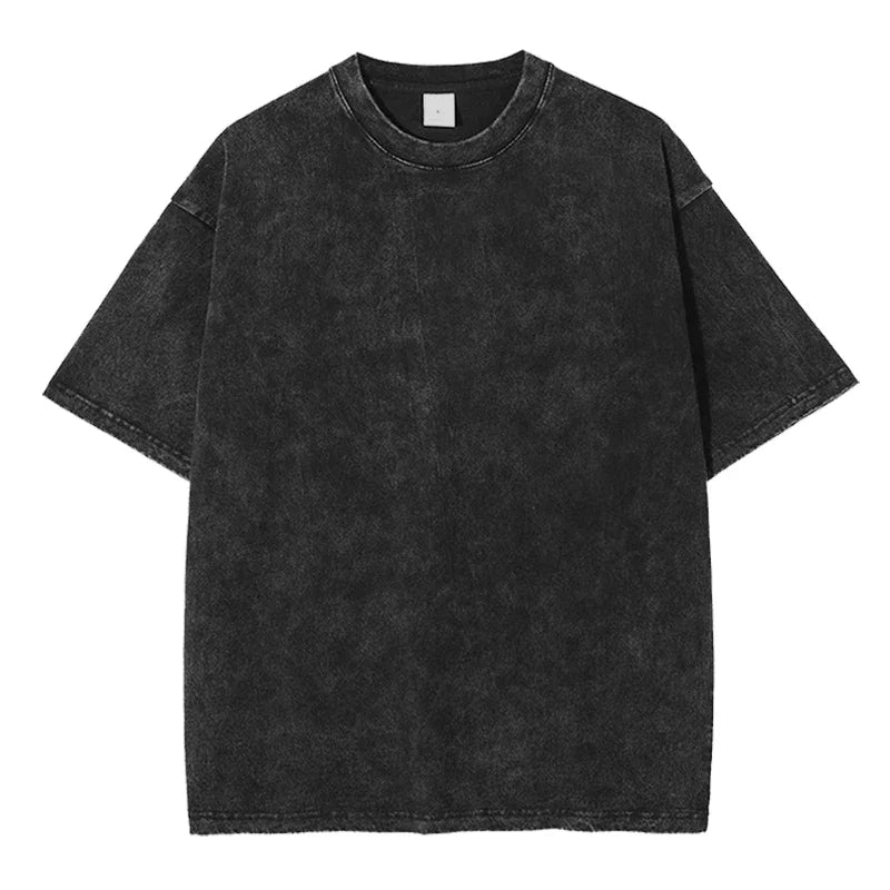 Acid Wash Vintage Distressed T-Shirt – Y2K Punk Harajuku Streetwear Tee for Women