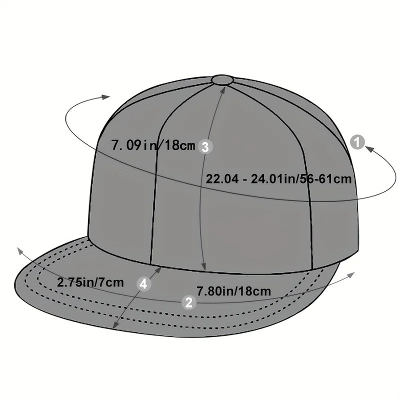 Y2K Hip Hop Embroidered Snapback Cap – Retro Unisex Baseball Hat for Women & Men