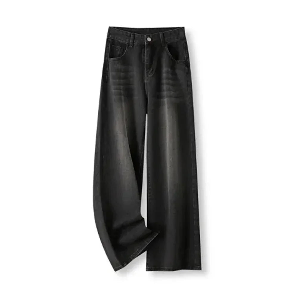 Pantalones vaqueros de talle alto adelgazantes para mujer, de ajuste holgado, de pierna recta, de campana, tallas grandes, para mujer