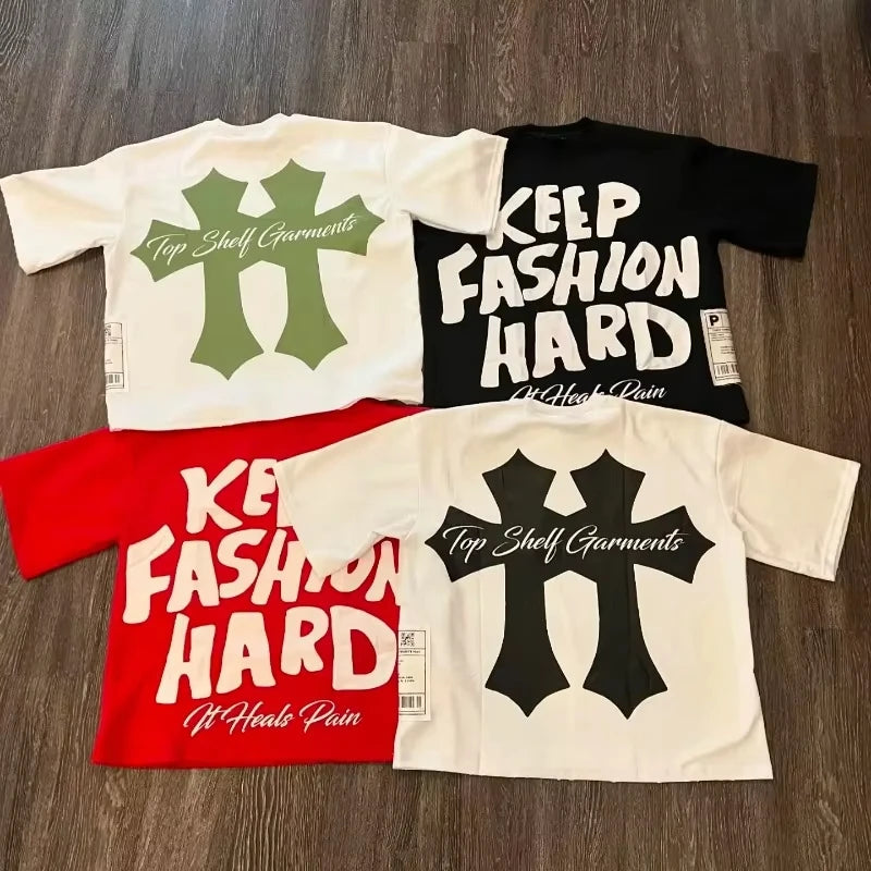 Y2K Harajuku Graphic Oversized T-Shirt – Pure Cotton Streetwear Tee for Women & Men - Gelubina