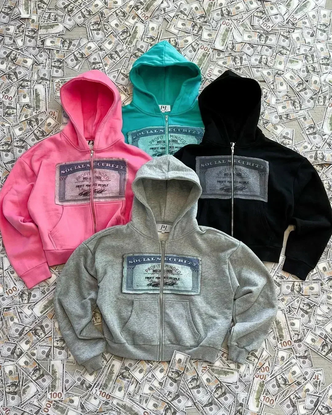 Sudaderas con capucha retro Y2K de otoño para hombres y mujeres con estampados personalizados estilo urbano cárdigan con capucha de manga larga