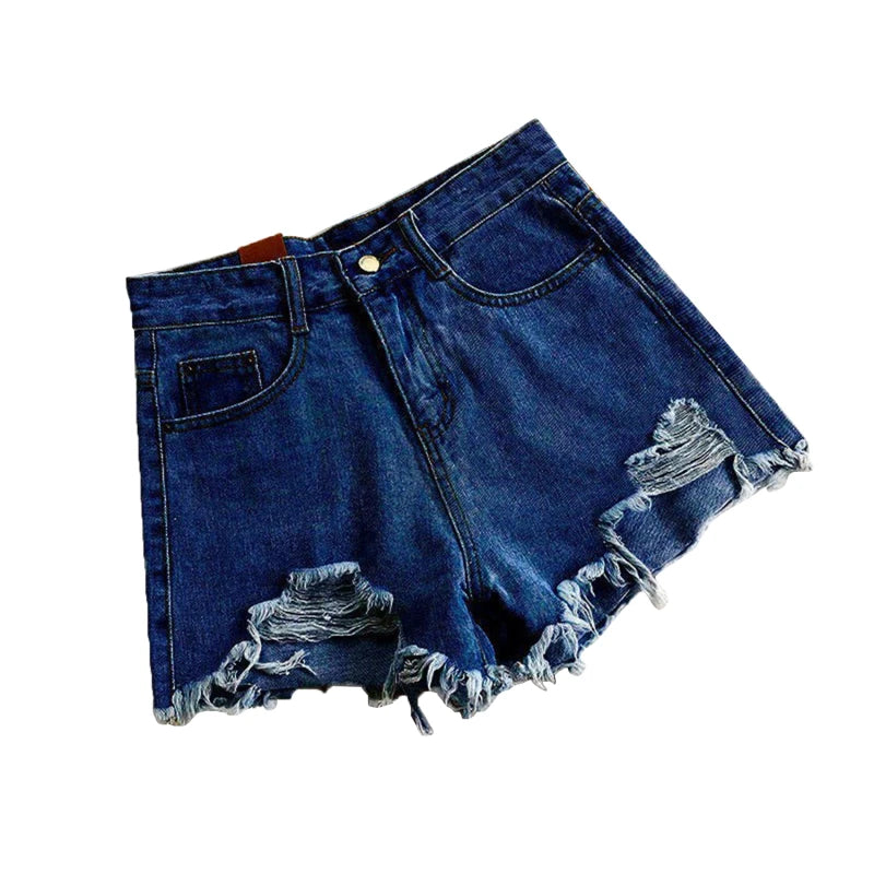 High Waist Wide Leg Denim Shorts – A-Line Summer Jean Shorts for Women