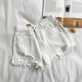Pantalones cortos de mezclilla de cintura alta con pierna ancha – Shorts vaqueros de verano tipo A para mujer
