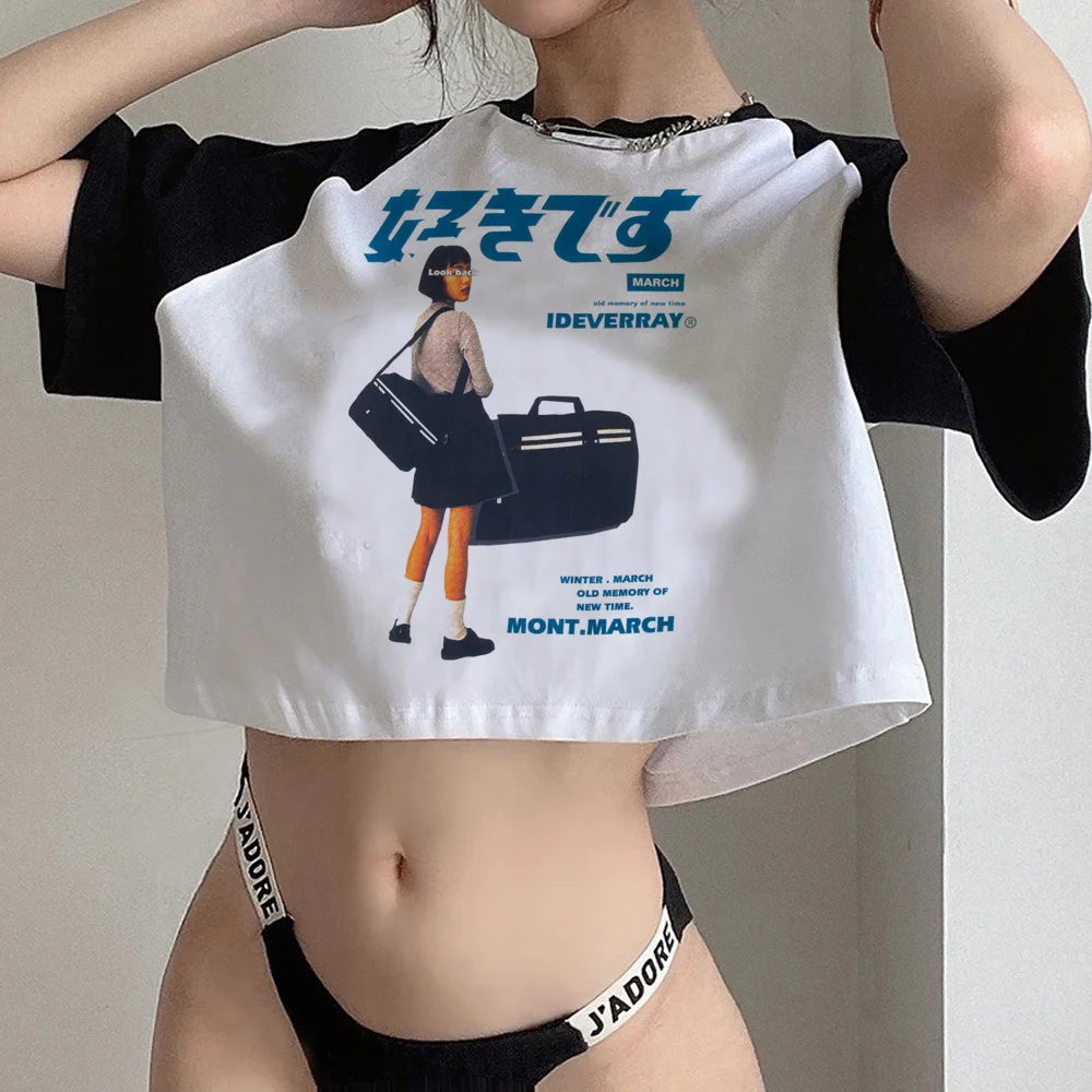 Y2K Fairycore Cartoon Crop Tee – Goth Harajuku Slim Fit Streetwear Top for Women