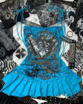 Y2K Gothic Bow Suspender Mini Dress Set – Sexy Slimming Streetwear Two-Piece for Women - Gelubina
